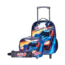 Kit Mochila Infantil Masculina com Carrinho Crazy For Speed - Winth
