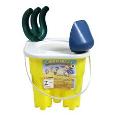 Kit Baldinho de Praia Castelinho 15cm com 10 Peças Cores Sortidas - Bel Fix