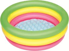 Piscina Inflável Infantil 3 Anéis Coloridos 41 Litros - Bel Fix