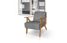 Poltrona Spin Tecido Linen Bege - Modelar Estofados