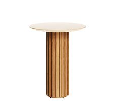 Mesa Lateral Living com Vidro Off White - Imcal