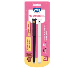Caneta Gel Apagável 0.7mm Azul/Preto Blister com 2 Unidades - Lyke