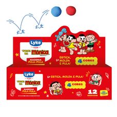 Massinha Pula Pula 28g Turma da Mônica 4 Cores - Lyke