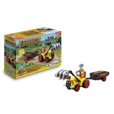 Blocos de Montar Fazenda Reboque de Madeira 120 Peças - Xalingo