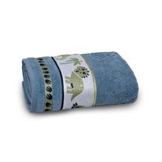Toalha de Banho Infantil 68x110cm Soft Kids Dino Azul Infinity - Appel