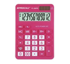 Calculadora de Mesa Procalc 12 Dígitos Pink PC286PK