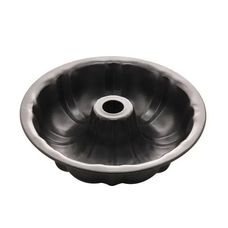 Forma Para Bolo com Furo Antiaderente de Aço Carbono Granilite Preta 24x6cm - Lyor