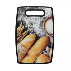 Tábua Para Corte de Plástico com Estampa Pães 37x23x1cm - Lyor