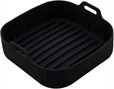 Forma Quadrada de Silicone para Air Fryer Preta 20x9cm - Lyor