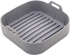 Forma Quadrada de Silicone para Air Fryer Cinza 20x9cm - Lyor
