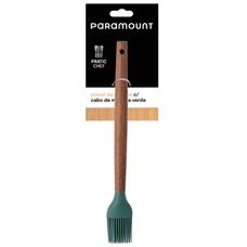 Pincel de Silicone com Cabo de Madeira Verde - Paramount