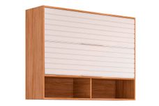 Armário Aéreo Cozinha Esplêndida 120cm 2 Portas Basculantes Cinamomo/Branco – MGM Móveis