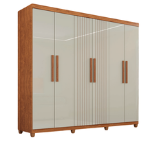 Guarda Roupa 6 Portas Portugal Prime Cinamomo/Off - Imop
