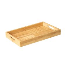 Bandeja Retangular de Bambu C/Alca 36x22x4,5 cm- Paramount