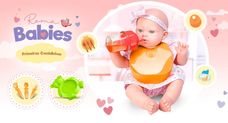 BONECA BABIES PRIMEIRA COMIDINHA VINIL BRANCA