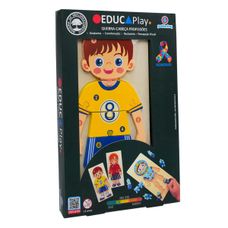 Quebra-Cabeça Educativo de Madeira Profissões Educaplay - Polibrinq