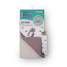 Kit Pano Multiuso de Microfibra Appel Café – 3 Peças