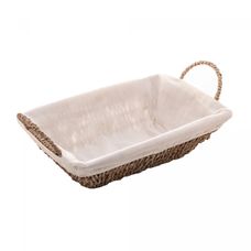 CESTA SISAL C/FORRO EM TEC.ALCA RETANG.35X20X12,5