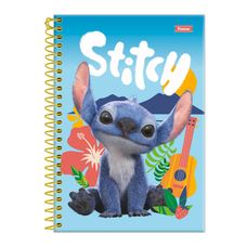 Caderno Espiral 1/4 Capa Dura Stitch Movie 80 Folhas - Foroni - Capas Sortidas