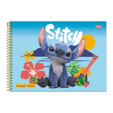 Caderno Cartografia Capa Dura Stitch Movie 80 Folhas - Foroni - Capas Sortidas