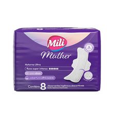 Absorvente Mili Mulher Noturno Ultra com Abas - 8 unidades