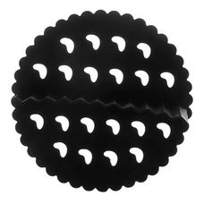 Tapete Protetor com Divisória de Silicone para Air Fryer Redondo Preto 18cm x 18cm x 5,5cm - Lyor
