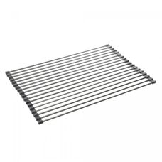 Escorredor Multiuso Tipo Esteira Flexível em Aço Inox e Silicone Cinza 52cm x 35cm - Lyor