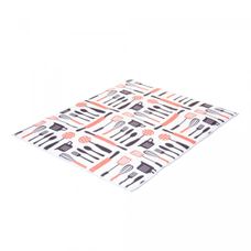 Tapete para Secar Louças em Microfibra Preta e Branca 50cm x 40cm - Lyor