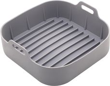 Forma Quadrada de Silicone para Air Fryer Cinza 16cm x 5,5cm - Lyor