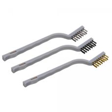 Conjunto 3 Escovas para Limpeza Pesada 16,5cm Cinza Aço Inox - Lyor