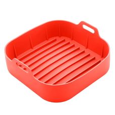 Forma Quadrada de Silicone para Air Fryer Vermelha 20cm x 7cm - Lyor