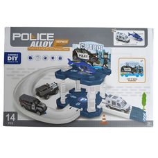 Netcar Pista Posto Polícia com Carros de Metal - Nettoy