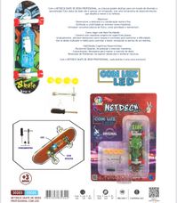 Netdeck Skate de Dedo Profissional com Led - Nettoy