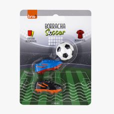 Borracha Soccer Blister com 3 Unidades - BRW