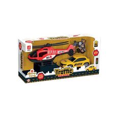Kit Carrinho + Helicoptero Traffic Service 622 - BS Toys