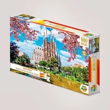 Quebra Cabeça 500 Peças Sagrada Família, Barcelona, Espanha - GGB Brinquedos