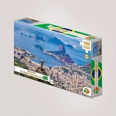 Quebra Cabeça 1000 Peças Cristo Redentor, Rio de Janeiro, Brasil - GGB Brinquedos