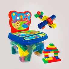 Cadeira Toy Blocos 48 Peças Dinossauros - GGB Brinquedos