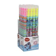 Marcador Fluorescente 2 Pontas Stitch Sortido Amarelo/Rosa - Molin