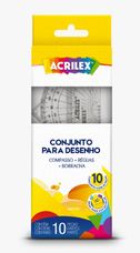 Kit Para Desenho Geométrico Transparente - Acrilex