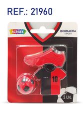Borracha Futebol Vermelho e Preto - Acrilex