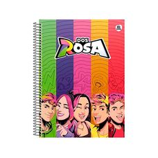 Caderno Espiral Universitário Capa Dura 1x1 Dos Rosa 80 Folhas - Animativa - Capas Sortidas