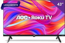 Smart TV AOC DLED 43” Full HD Wi-Fi Roku TV 43S5045/78G