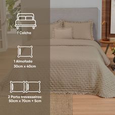 Kit Cama Casal 220x240cm Charme Class Capuccino - Appel