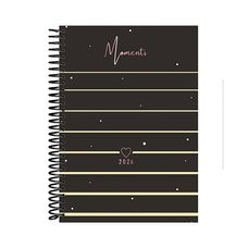 Agenda Espiral 1/4 Diária Capa Dura Moments 160 Folhas - Baag - Capas Sortidas