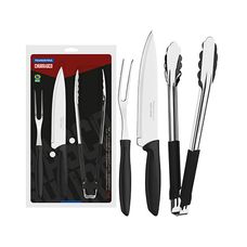 Kit para Churrasco Tramontina Plenus Inox Preto 3 Peças
