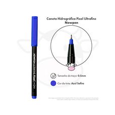 Marcador Ultrafine Hidrográfico Pixel Azul Zafira 0.5mm - Newpen