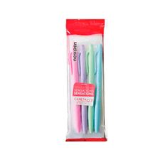 Caneta Esferográfica Clic 0.7mm Sortida Pastel com 4 Unidades - Newpen