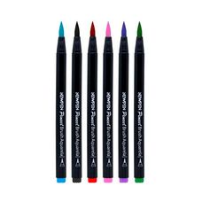 Pincel Brush Pen Cores Básicas com 6 Unidades - Newpen