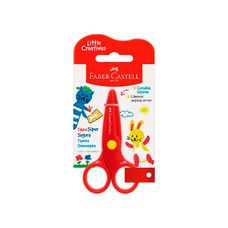 Tesoura Escolar Supersegura Little Creatives Vermelha - Faber-Castell